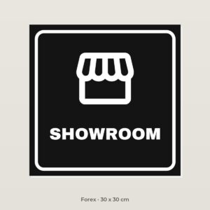 Deurbordje Showroom - Forex 30 x 30 cm
