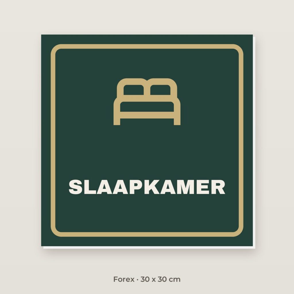 Deurbordje Slaapkamer - Forex 30 x 30 cm