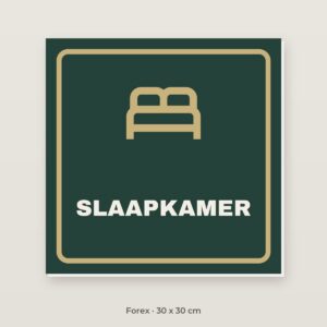 Deurbordje Slaapkamer - Forex 30 x 30 cm