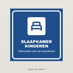 Bordje Slaapkamer kinderen - Forex 30 x 30 cm