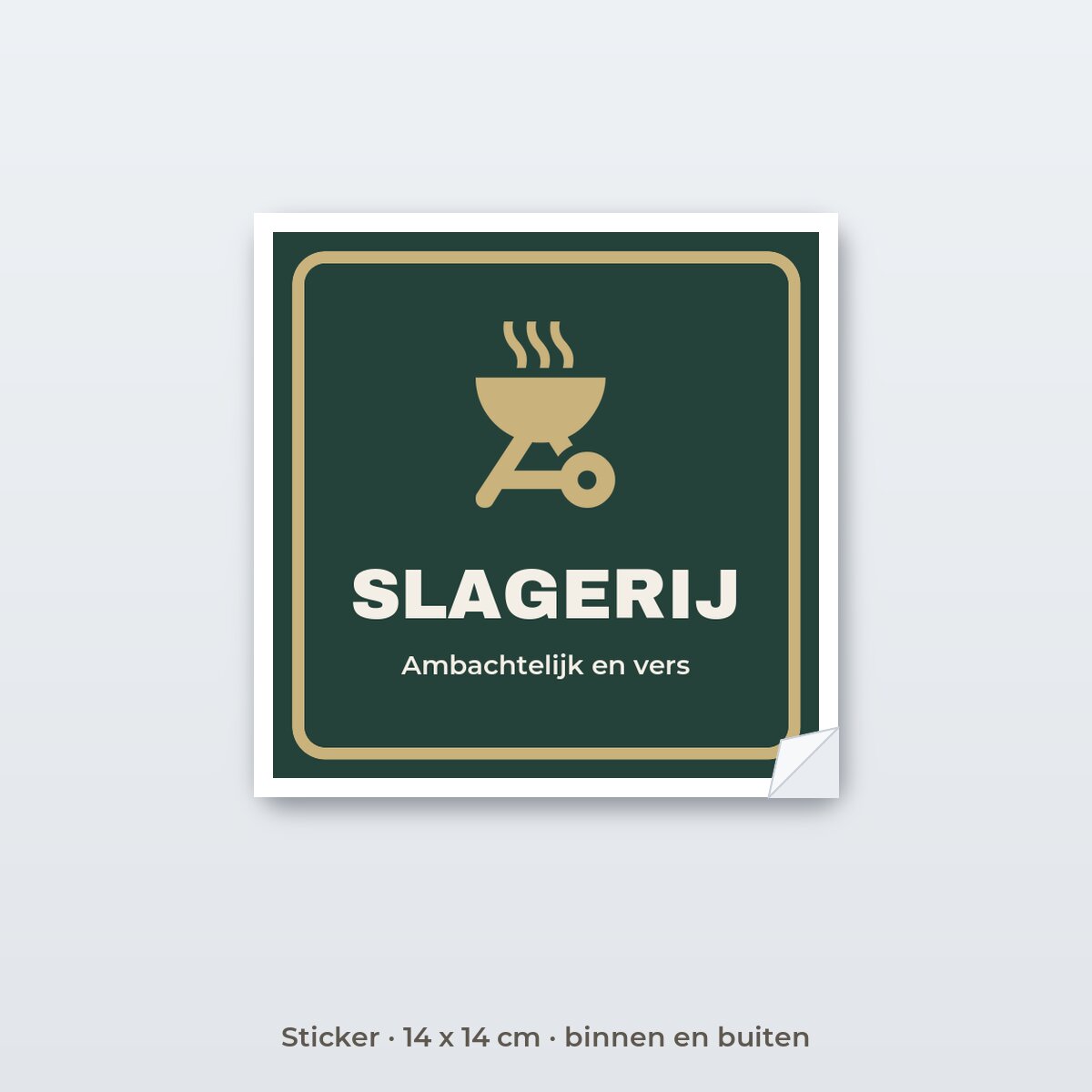 Bordje Slagerij - Sticker 14 x 14 cm