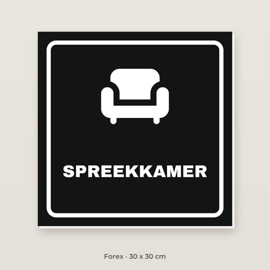 Deurbordje Spreekkamer - Forex 30 x 30 cm