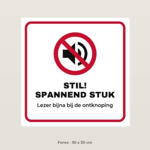 Bordje Stil, spannend stuk - Forex 30 x 30 cm