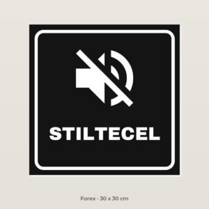 Deurbordje Stiltecel - Forex 30 x 30 cm