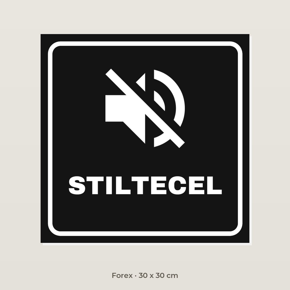 Deurbordje Stiltecel - Forex 30 x 30 cm