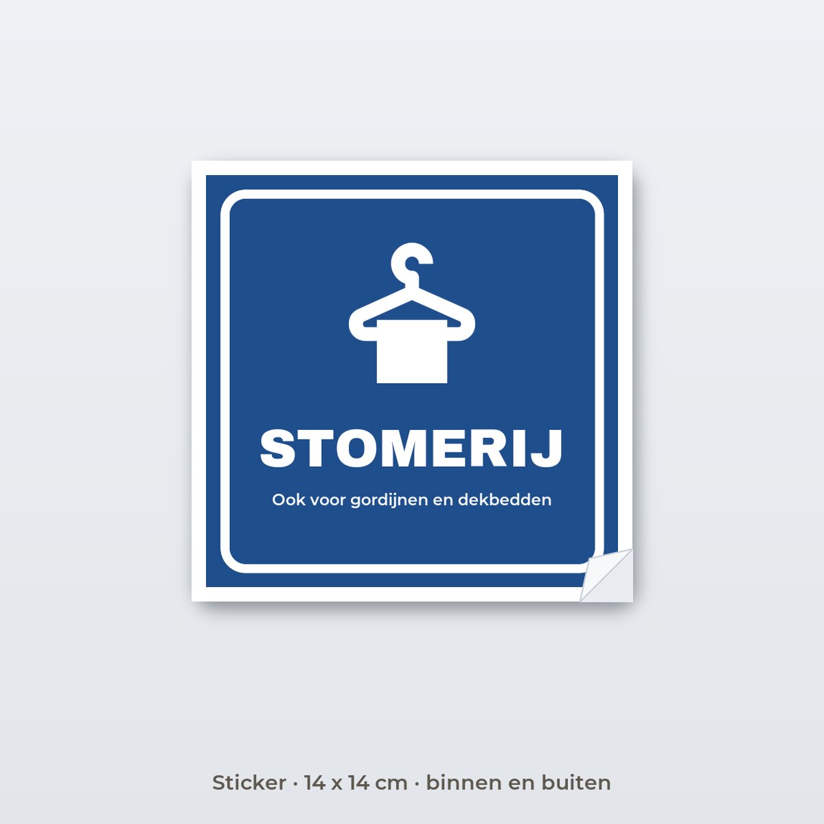 Bordje Stomerij - Sticker 14 x 14 cm
