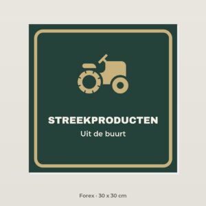 Bordje Streekproducten - Forex 30 x 30 cm