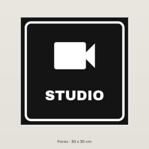 Deurbordje Studio - Forex 30 x 30 cm
