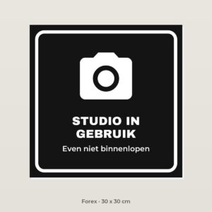 Bordje Studio in gebruik - Forex 30 x 30 cm