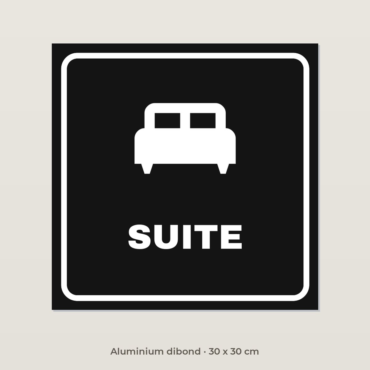 Deurbordje Suite - Aluminium dibond 30 x 30 cm
