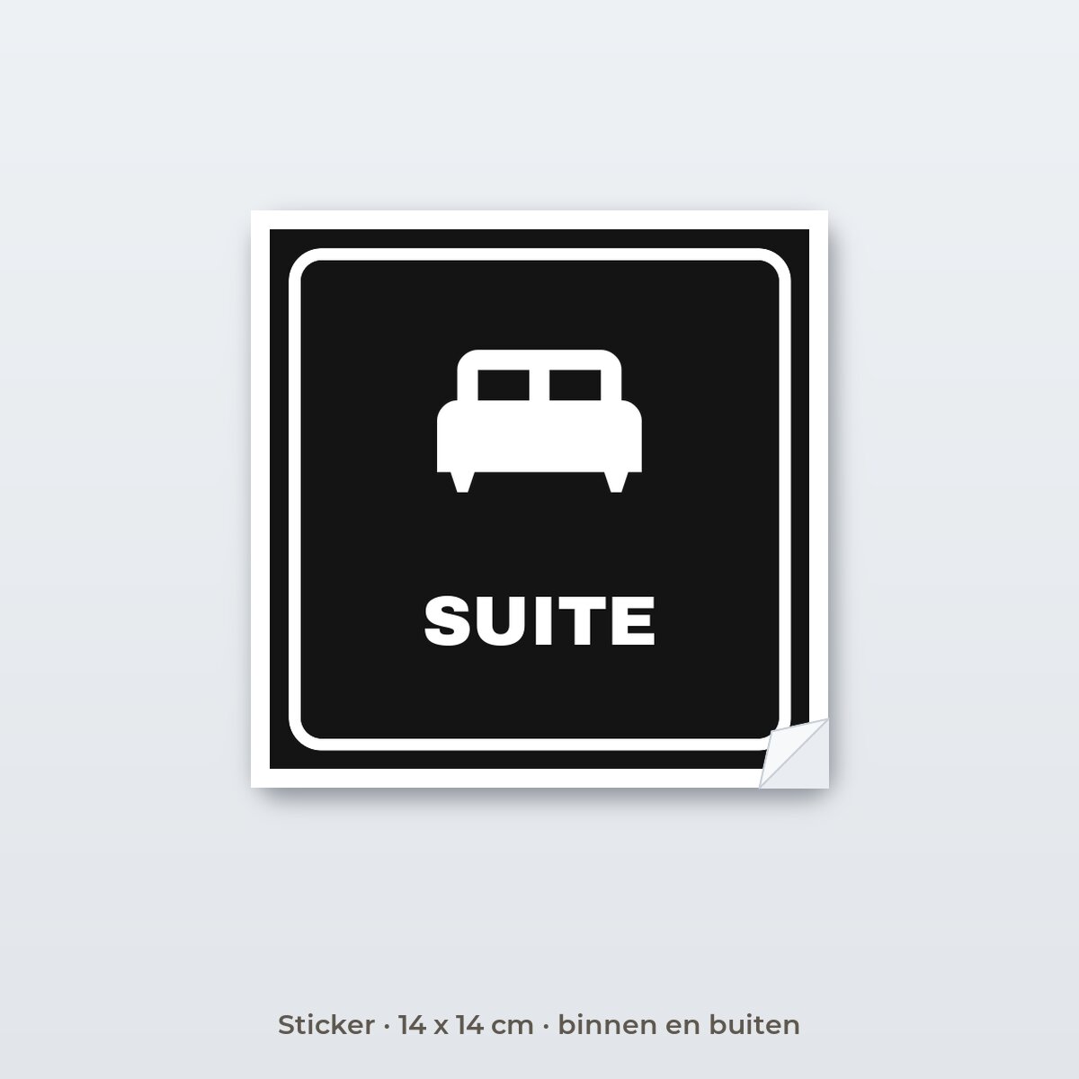 Deurbordje Suite - Sticker 14 x 14 cm