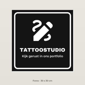 Bordje Tattoostudio - Forex 30 x 30 cm