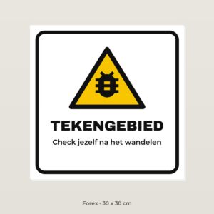 Bordje Tekengebied - Forex 30 x 30 cm