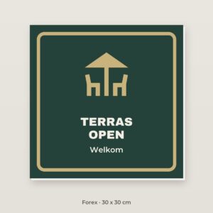 Bordje Terras open - Forex 30 x 30 cm