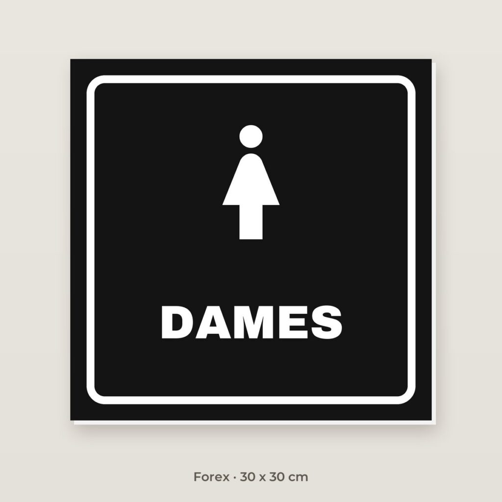 Deurbordje Toilet dames - Forex 30 x 30 cm