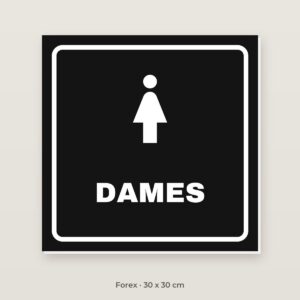 Deurbordje Toilet dames - Forex 30 x 30 cm