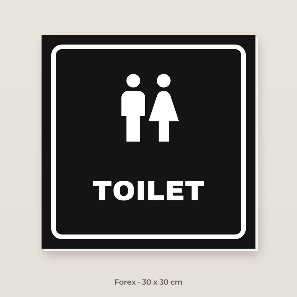 Deurbordje Toilet - Forex 30 x 30 cm