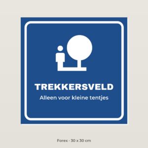 Bordje Trekkersveld - Forex 30 x 30 cm