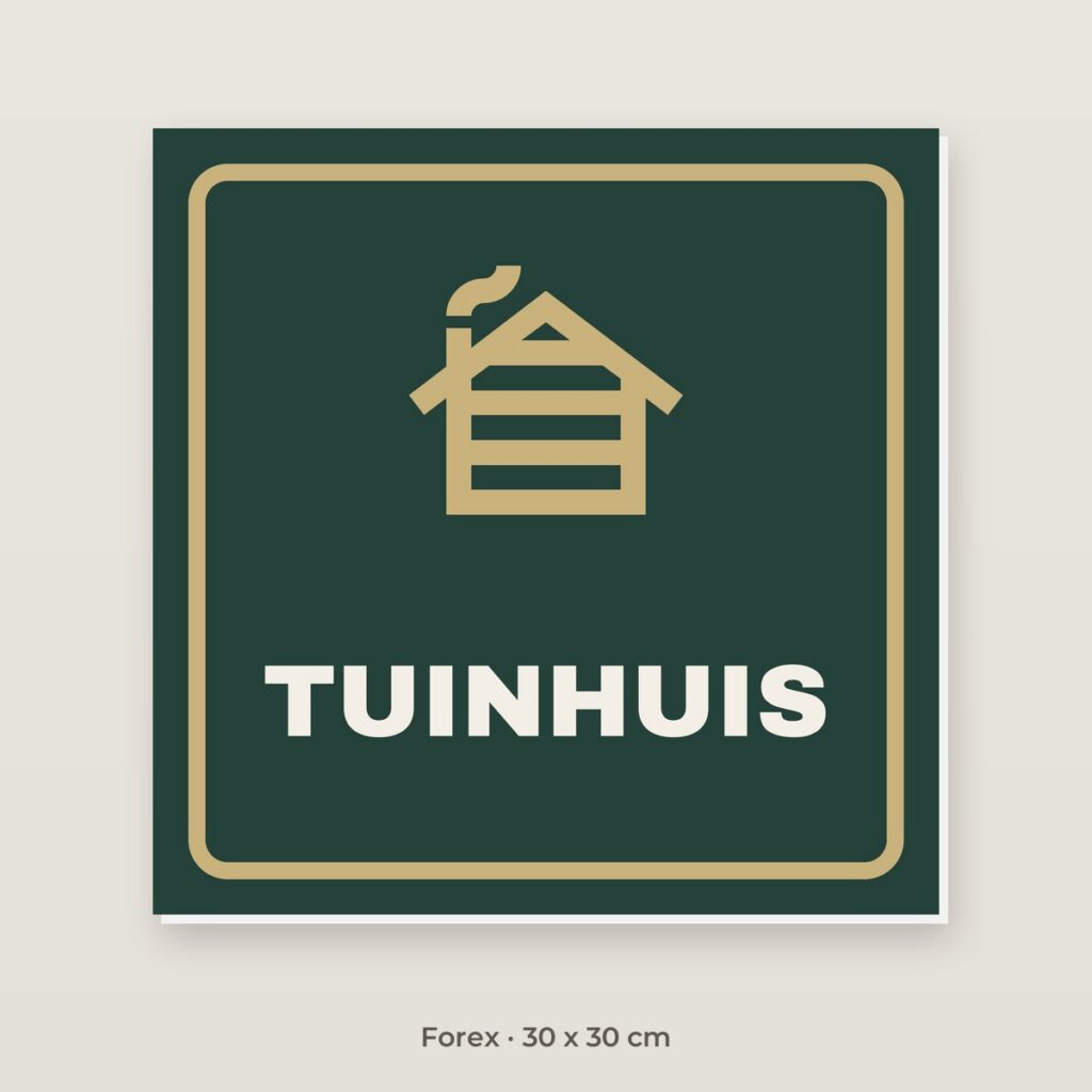 Bordje Tuinhuis - Forex 30 x 30 cm