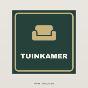 Bordje Tuinkamer - Forex 30 x 30 cm