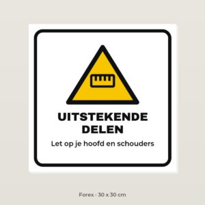 Bordje Uitstekende delen - Forex 30 x 30 cm