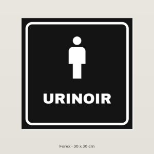 Deurbordje Urinoir - Forex 30 x 30 cm