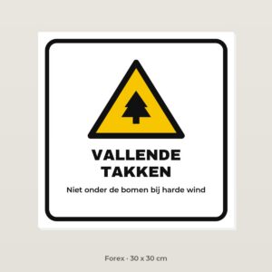 Bordje Vallende takken - Forex 30 x 30 cm