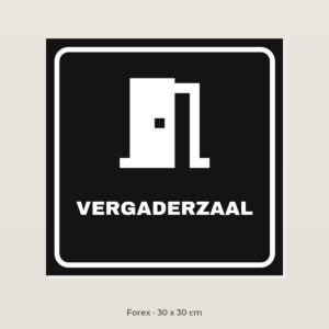 Deurbordje Vergaderzaal - Forex 30 x 30 cm