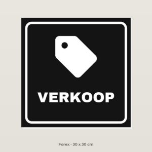 Deurbordje Verkoop - Forex 30 x 30 cm