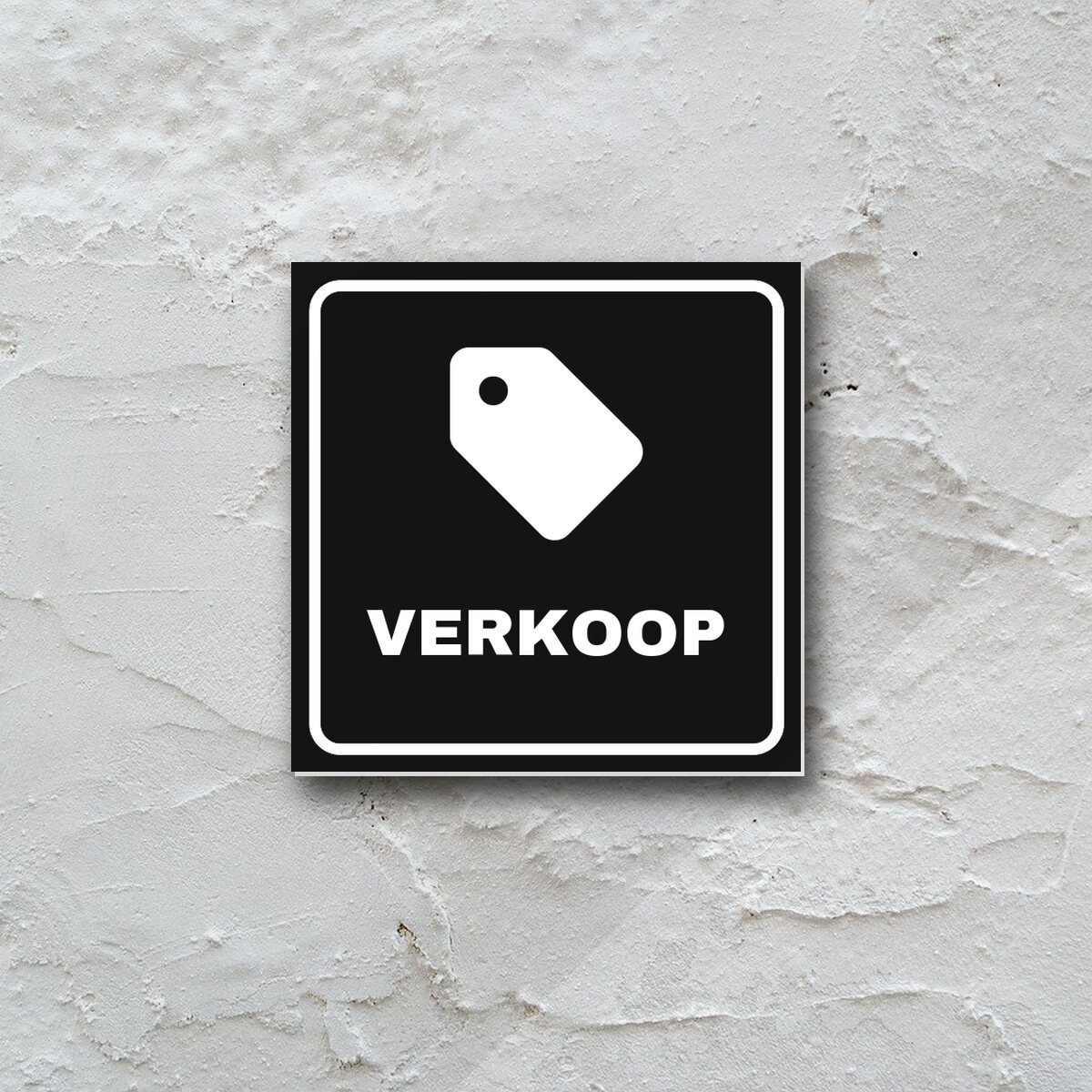 Deurbordje Verkoop aan de muur