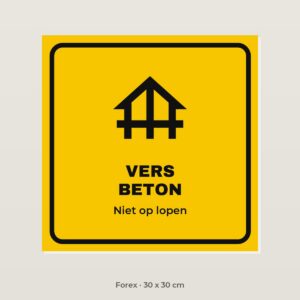 Bordje Vers beton - Forex 30 x 30 cm