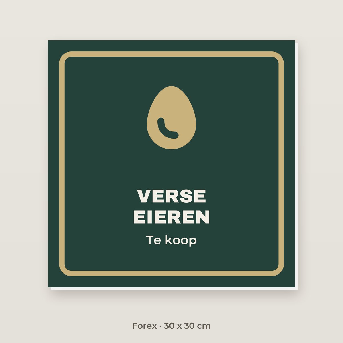 Bordje Verse eieren - Forex 30 x 30 cm