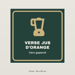 Bordje Verse jus d'orange - Forex 30 x 30 cm