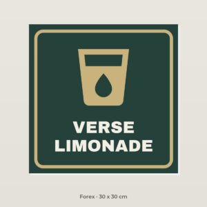 Bordje Verse limonade - Forex 30 x 30 cm