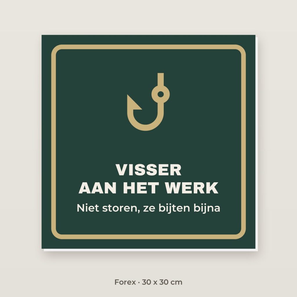 Bordje Visser aan het werk - Forex 30 x 30 cm