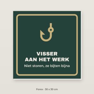Bordje Visser aan het werk - Forex 30 x 30 cm