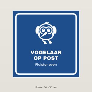 Bordje Vogelaar op post - Forex 30 x 30 cm