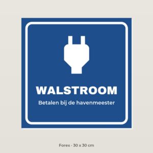 Bordje Walstroom - Forex 30 x 30 cm