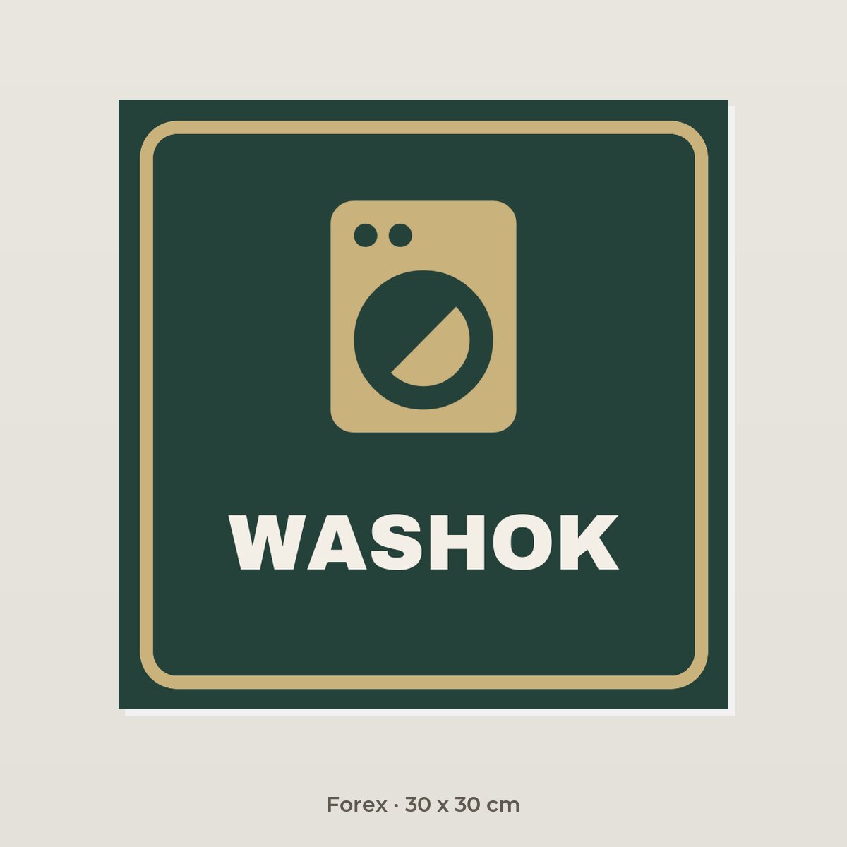 Deurbordje Washok - Forex 30 x 30 cm