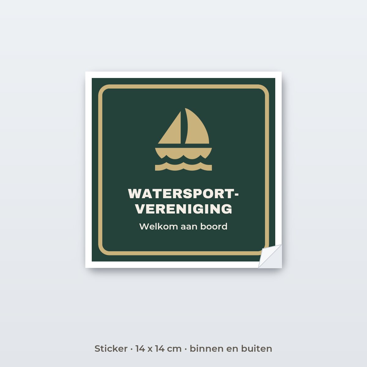Bordje Watersportvereniging - Sticker 14 x 14 cm