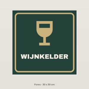Deurbordje Wijnkelder - Forex 30 x 30 cm