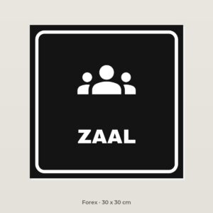Deurbordje Zaal - Forex 30 x 30 cm