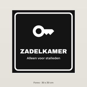 Deurbordje Zadelkamer - Forex 30 x 30 cm
