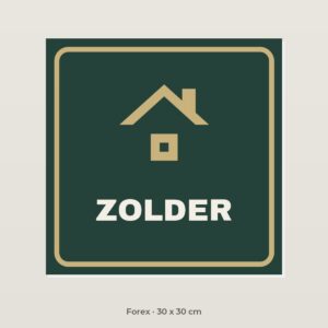 Deurbordje Zolder - Forex 30 x 30 cm