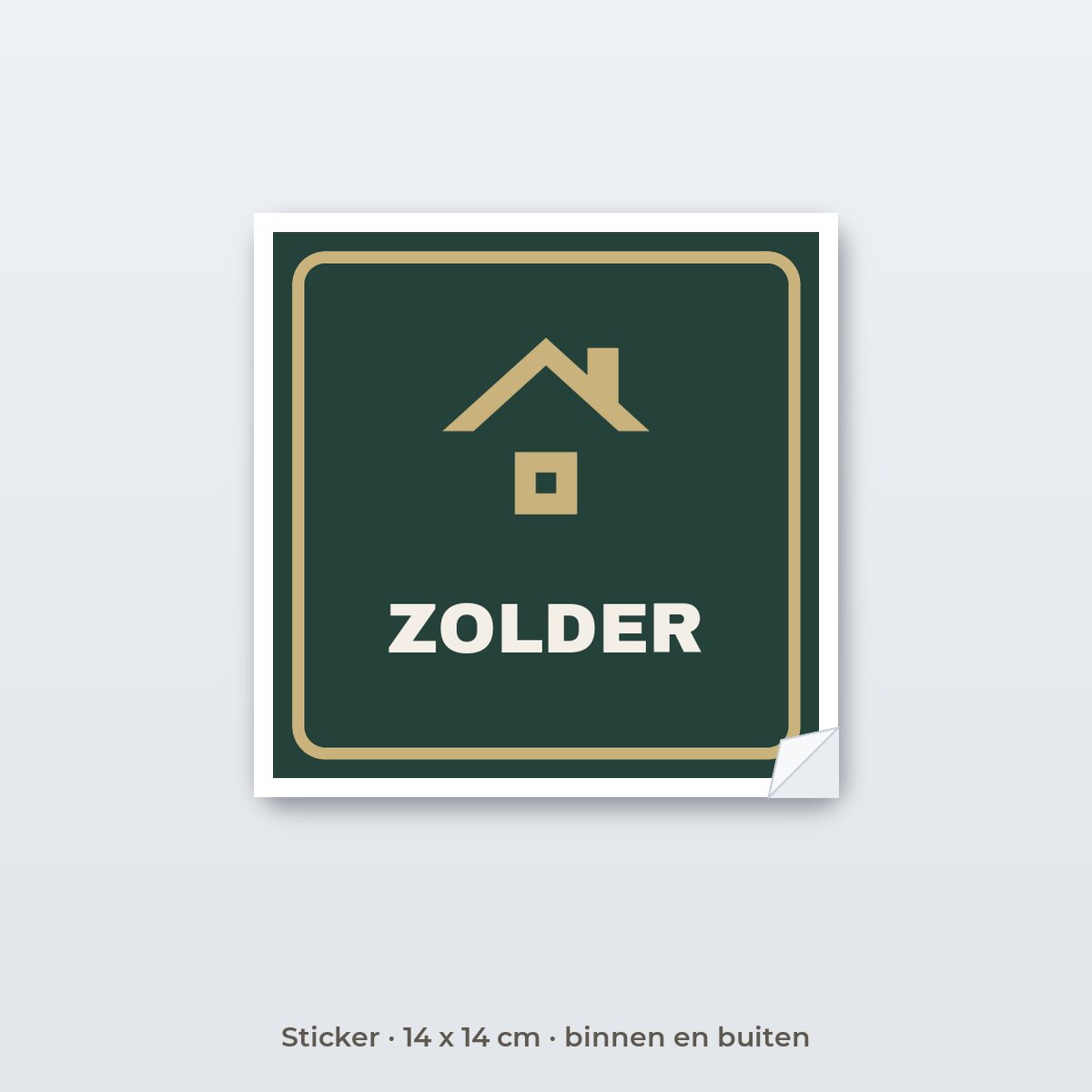 Deurbordje Zolder - Sticker 14 x 14 cm